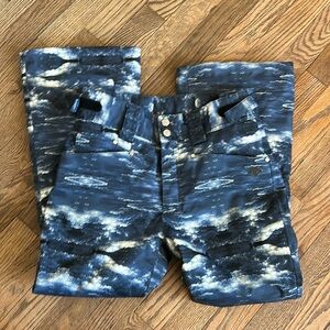 Descente Insulated Snow Pants in Blue and White Sz 12